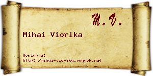 Mihai Viorika névjegykártya